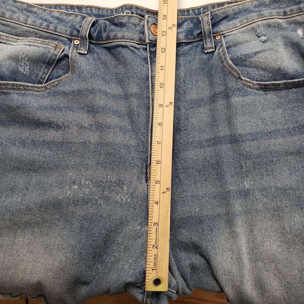 No Boundaries Jeans Womens 21 Blue Medium Wash Distressed Thrashed High Rise - Picture 7 of 16